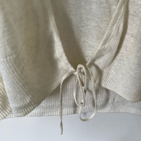 Theory Cream Linen/Viscose Lightweight Cardigan - Picture 2 of 8